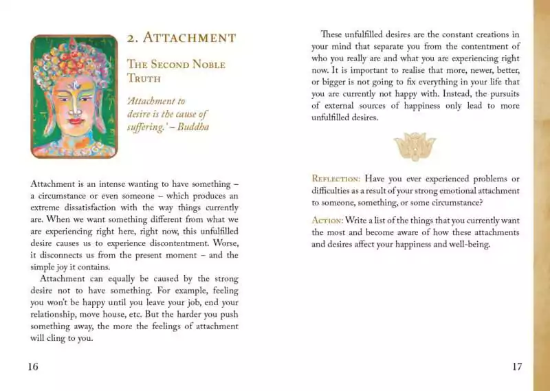 Buddhism Oracle card showing compassionate deity or spiritual figure illustration