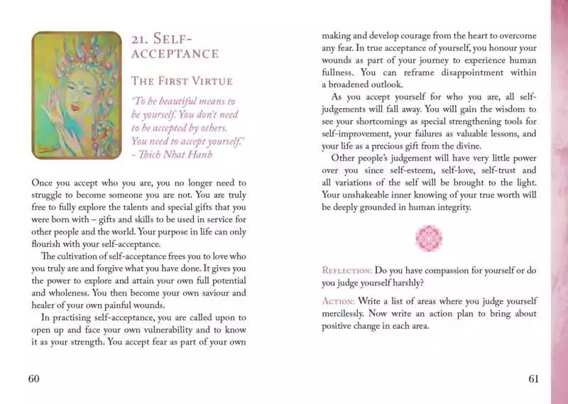 Buddhism Oracle card from Sofan Chan deck with detailed spiritual illustration