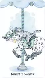 Caticorn Tarot card with fantasy cat-unicorn character and sparkle design