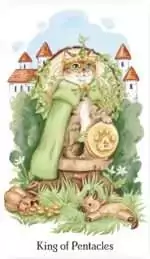 Caticorn Tarot card with soft pastel and magical cat imagery