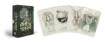 Celtic Spirit_3D-box_cards Celtic Spirit Oracle card deck displayed alongside its companion guidebook with forest scene on the cover