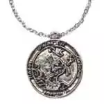 Discover Secrets amulet pendant necklace with mystical symbolic design for enhancing intuition and revealing hidden truths