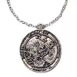 Discover Secrets amulet pendant necklace with mystical symbolic design for enhancing intuition and revealing hidden truths