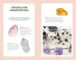Manifestation-Cards-GuidebookDMANCARG_Z_4 Visual guide from Manifestation Cards showing crystal pairings and their properties for amplifying abundance and manifestation energy.
