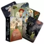 Seasons of the Witch Ostara Oracle cards with beautifully illustrated spring equinox imagery including florals and renewal symbols, Anderson and Diaz 44-card deck.