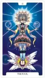 Version 1.0.0 Stellar Vault Tarot card with deep-space visual art and tarot symbolism