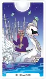 Version 1.0.0 Stellar Vault Tarot card showing galactic and spiritual symbolism
