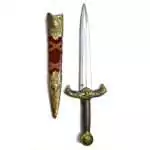 King Arthur Excalibur sword replica 15.5 inches — ornamental Arthurian altar blade with detailed hilt on display background.
