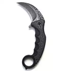 7-inch folding pruning blade open — practical ritual harvest garden tool with curved serrated blade and wooden handle.