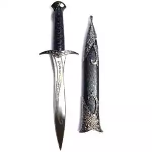 9 and a half inch Snake Eye athame with serpent eye handle detailing, a ritual dagger for circle casting and ceremonial altar work
