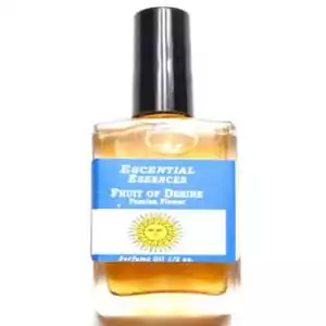 Fruit of Desire Escential Essences fragrance oil ½ oz roll-on by Auric Blends — glass bottle with sensual fruit label on white background.