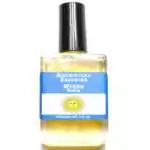 Myrrh Escential Essences fragrance oil ½ oz roll-on by Auric Blends — glass bottle with dark resinous label on white background.