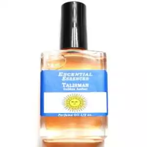 Talisman Escential Essences fragrance oil ½ oz roll-on by Auric Blends — glass bottle with mystical talisman label on white background.