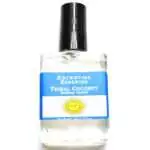 Tribal Coconut Escential Essences fragrance oil ½ oz roll-on by Auric Blends — glass bottle with tropical-themed label on white background.