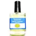 White Jasmine Escential Essences fragrance oil ½ oz roll-on by Auric Blends — floral-label glass bottle on white background.