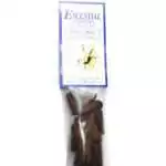 Ebony Opium Escential Essences incense cones 16-pack by Auric Blends — dark exotic dreamwork packaging on white background.