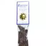 Frankincense Escential Essences incense cones 16-pack by Auric Blends — ancient sacred resin gold packaging on white background.
