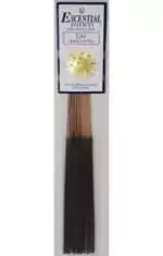 Love Escential Essences incense sticks 16-pack by Auric Blends — romantic pink-red label packaging on white background.