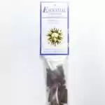 Nirvana Escential Essences incense cones 16-pack by Auric Blends — transcendent ethereal packaging on white background.