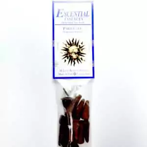 Paris Cafe Escential Essences incense cones 16-pack by Auric Blends — warm coffee vanilla packaging on white background.