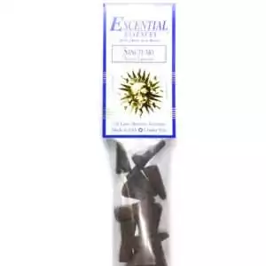 Sanctuary Escential Essences incense cones 16-pack by Auric Blends — French lavender sacred space packaging on white background.