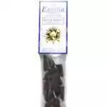 Summer Solstice Escential Essences incense cones 16-pack by Auric Blends — bright solar Litha packaging on white background.