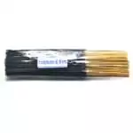 Frankincense and Myrrh Escential Essences incense sticks bulk 95-100 pack — large quantity dual-resin packaging on white background.