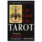 Left Hand Path of Tarot by Cherry Parra — paperback book cover showing dark adversarial tarot and shadow work themes.