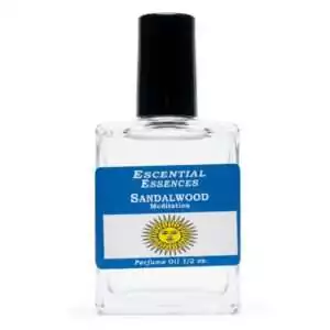 Summer Solstice Escential Essences fragrance oil ½ oz roll-on by Auric Blends — glass bottle with bright solar-themed label on white background.