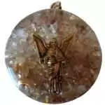 Uriel Orgone Pendant — Clear Quartz and Citrine 1¾ Inch