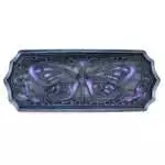 7.5-inch butterfly-shaped incense stick holder with decorative wing details, shown on a white background with incense groove visible along the body