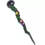 9.5 inch decorative magic wand for ritual use, shown on a plain background with detailed handle and tip