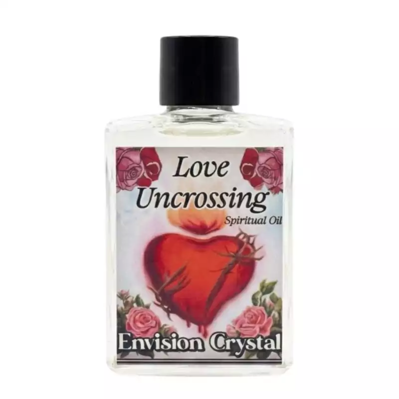 Love-Uncrossing-4-dram-O4ELOVU_Z Love Uncrossing ritual oil 4 dram,small bottle with heart and rose label, spiritual condition oil for clearing love blockages.