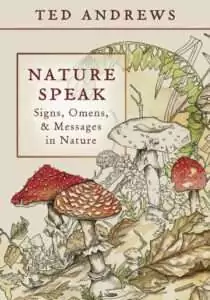 Front cover of Nature Speak by Ted Andrews showing a landscape with nature imagery and natural colors, published by Llewellyn Publications