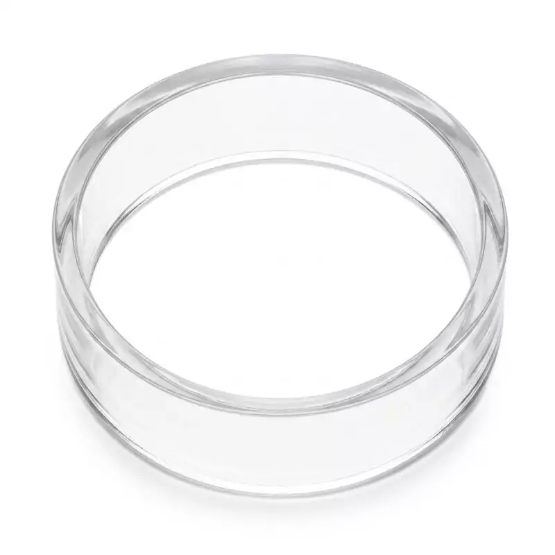 set-of-12-32mm-Acrylic-ball-stand-FCH008_Z Set of twelve clear acrylic ring stands sized for 32mm crystal spheres shown arranged together on plain white background