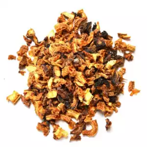 1 lb bulk dried grapefruit peel cut (Citrus paradisi) scattered on a white surface — showing the warm brown-orange tones of dried citrus peel pieces in bulk apothecary practitioner quantity.