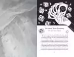 B27MAGA Image 5 Opening spread of the Personal Tarot Formulas essay in Llewellyn's 2027 Magical Almanac, illustrated with a hand fanning tarot cards among astrological dice.