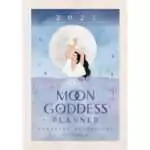 Cover of the 2027 Moon Goddess Planner by Nicci Garaicoa, Northern Hemisphere: a watercolor woman in white with raised arms before a full Moon, rising from the sea beside a seahorse and kelp.